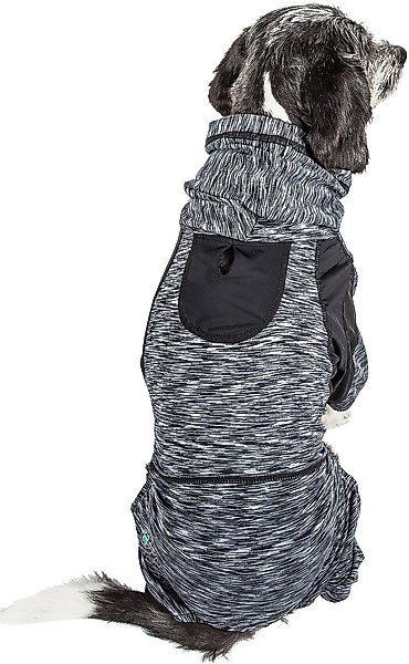 Show full view: Pet Life Active Downward Dog Hoodie, Black, Small slide 2 of 8