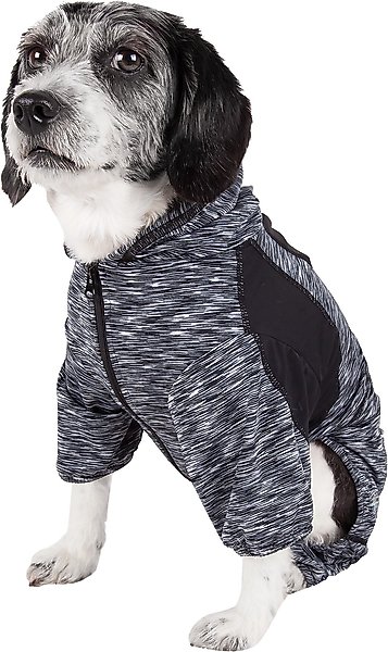 Show full view: Pet Life Active Downward Dog Hoodie, Black, Small slide 3 of 8