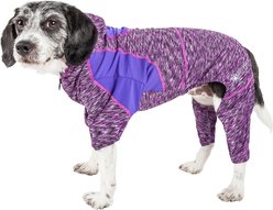 Pet Life Active Downward Dog Hoodie, Purple, Small