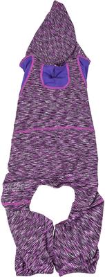 Show full view: Pet Life Active Downward Dog Hoodie, Purple, Small slide 5 of 8