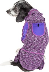 Pet Life Active Downward Dog Hoodie, Purple, X-Small slide 2 of 13