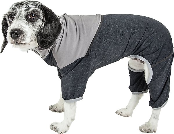 Show full view: Pet Life Active Embarker Dog Shirt, Black/Grey, X-Small slide 1 of 8