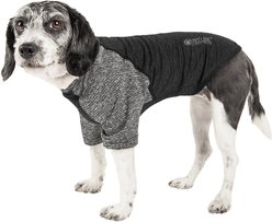 Pet Life Active Hybreed 4-Way Stretch Two-Toned Performance Dog T-Shirt, Black/Grey, Medium slide 1 of 8