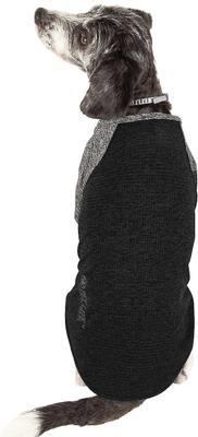 Show full view: Pet Life Active Hybreed 4-Way Stretch Two-Toned Performance Dog T-Shirt, Black/Grey, Medium slide 3 of 9