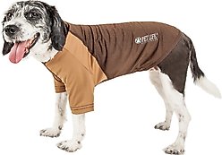 Pet Life Active Hybreed 4-Way Stretch Two-Toned Performance Dog T-Shirt, Brown, Large slide 1 of 9