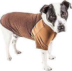 Pet Life Active Hybreed 4-Way Stretch Two-Toned Performance Dog T-Shirt, Brown, Large slide 2 of 9
