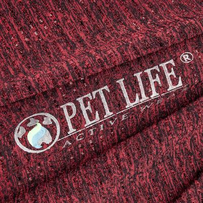 Show full view: Pet Life Active Hybreed 4-Way Stretch Two-Toned Performance Dog T-Shirt, Maroon/Grey, Medium slide 8 of 10