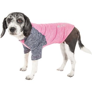 Pet Life Active Hybreed 4-Way Stretch Two-Toned Performance Dog T-Shirt, Pink/Navy, X-Large
