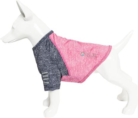 Show full view: Pet Life Active Hybreed 4-Way Stretch Two-Toned Performance Dog T-Shirt, Pink/Navy, X-Large slide 7 of 10