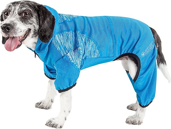 Show full view: Pet Life Active Pawsterity Dog Hoodie, Blue, Medium slide 1 of 6