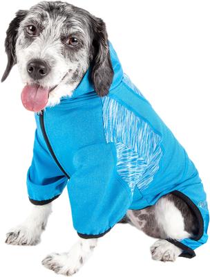 Show full view: Pet Life Active Pawsterity Dog Hoodie, Blue, Medium slide 3 of 6