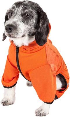 Show full view: Pet Life Active Pawsterity Dog Hoodie, Orange, Medium slide 3 of 6