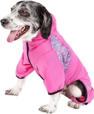 Show full view: Pet Life Active Pawsterity Dog Hoodie, Pink, Large slide 2 of 6