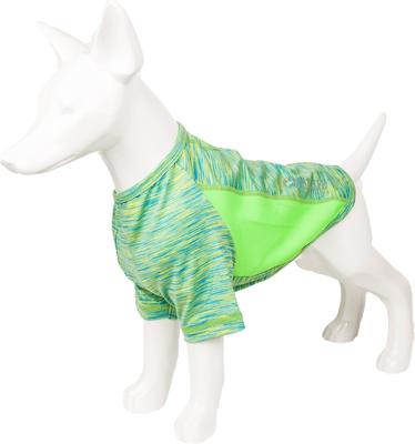 Show full view: Pet Life Active Warf Speed Heathered Ultra-Stretch Sporty Performance Dog T-Shirt, Green Heather/Light Green, Large slide 6 of 9
