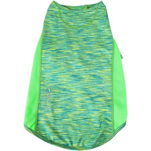Pet Life Active Warf Speed Heathered Ultra-Stretch Sporty Performance Dog T-Shirt, Green Heather/Light Green, Medium