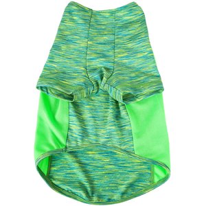 Pet Life Active Warf Speed Heathered Ultra-Stretch Sporty Performance Dog T-Shirt, Green Heather/Light Green, Medium