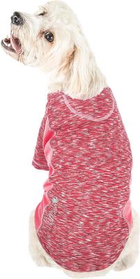 Show full view: Pet Life Active Warf Speed Heathered Ultra-Stretch Sporty Performance Dog T-Shirt, Pink Heather/Light Pink, Small slide 3 of 10