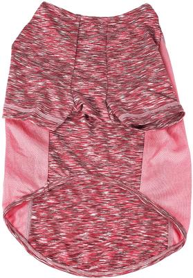Show full view: Pet Life Active Warf Speed Heathered Ultra-Stretch Sporty Performance Dog T-Shirt, Pink Heather/Light Pink, Small slide 6 of 10