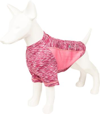 Show full view: Pet Life Active Warf Speed Heathered Ultra-Stretch Sporty Performance Dog T-Shirt, Pink Heather/Light Pink, X-Large slide 6 of 9