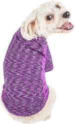 Pet Life Active Warf Speed Heathered Ultra-Stretch Sporty Performance Dog T-Shirt, Purple Heather/Purple, Medium slide 2 of 8