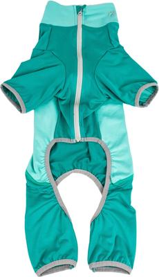 Show full view: Pet Life Active Warm-Pup Dog Hoodie, Aqua Green & Green, X-Large slide 5 of 6
