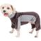 Show in main carousel: Pet Life Active Warm-Pup Dog Hoodie, Brown & Grey, Large slide 1 of 6