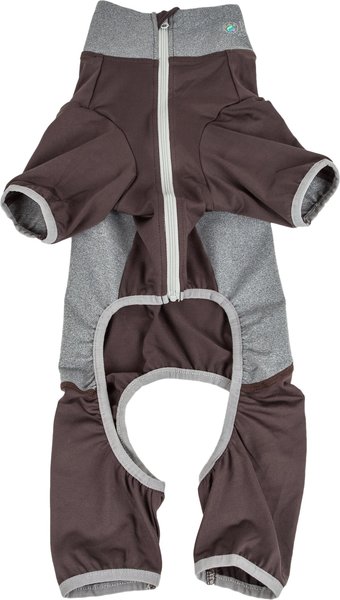 Show full view: Pet Life Active Warm-Pup Dog Hoodie, Brown & Grey, Large slide 5 of 6
