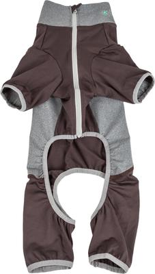 Show full view: Pet Life Active Warm-Pup Dog Hoodie, Brown & Grey, Medium slide 5 of 6