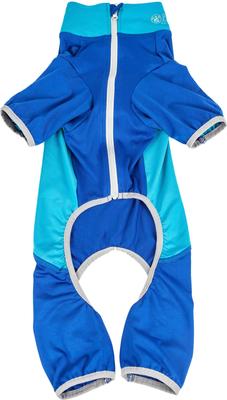 Show full view: Pet Life Active Warm-Pup Dog Hoodie, Dark Blue / Light Blue, X-Small slide 5 of 6