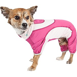 Pet Life Active Warm-Pup Dog Hoodie, Hot Pink / Light Pink, Large