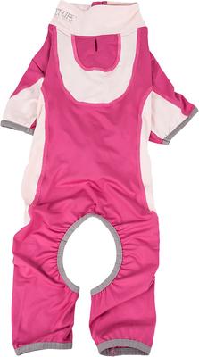 Show full view: Pet Life Active Warm-Pup Dog Hoodie, Hot Pink / Light Pink, Medium slide 4 of 6