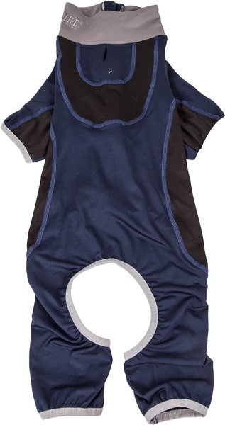 Show full view: Pet Life Active Warm-Pup Dog Hoodie, Navy / Black, Small slide 4 of 6