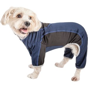 Pet Life Active Warm-Pup Dog Hoodie, Navy / Black, X-Small
