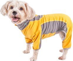 Pet Life Active Warm-Pup Dog Hoodie, Orange & Grey, Large