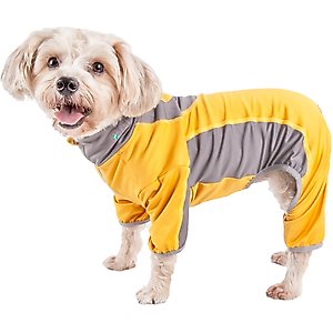 Pet Life Active Warm-Pup Dog Hoodie, Orange & Grey, X-Large