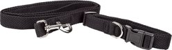 Pet Life Aero Mesh 2-In-1 Dual Sided Mesh Dog Leash & Collar, Black, Medium