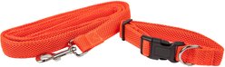 Pet Life Aero Mesh 2-In-1 Dual Sided Mesh Dog Leash & Collar, Orange, Small