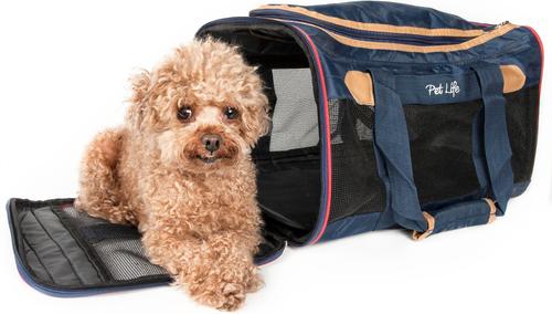 Show full view: Pet Life Aero-Zoom Airline Approved Wire Framed Collapsible Dog Carrier slide 2 of 5