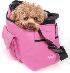 Pet Life Airline Approved Fashion Back-Supportive Over-The-Shoulder Dog Carrier, Pink