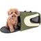 Show in main carousel: Pet Life Airline Approved Folding Zippered Sporty Mesh Dog Carrier, Green & Khaki, Medium slide 1 of 6