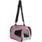 Show in main carousel: Pet Life Airline Approved Folding Zippered Sporty Mesh Dog Carrier, Pink & Cream, Large slide 7 of 10