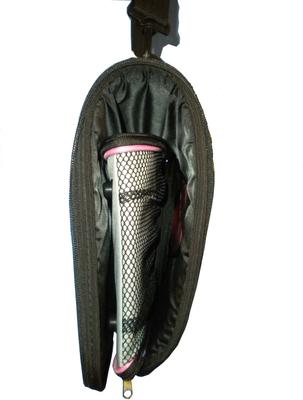 Show full view: Pet Life Airline Approved Folding Zippered Sporty Mesh Dog Carrier, Pink & Cream, Large slide 8 of 10
