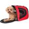 Show in main carousel: Pet Life Airline Approved Folding Zippered Sporty Mesh Dog Carrier, Red & Black, Large slide 1 of 8