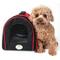 Show in main carousel: Pet Life Airline Approved Folding Zippered Sporty Mesh Dog Carrier, Red & Black, Large slide 2 of 8