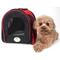 Show in main carousel: Pet Life Airline Approved Folding Zippered Sporty Mesh Dog Carrier, Red & Black, Large slide 3 of 8