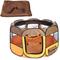 Show in main carousel: Pet Life All-Terrain Wire-Framed Collapsible Travel Dog Playpen, Brown & Orange, Medium slide 1 of 7