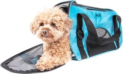 Pet Life Altitude Force Airline Approved Zippered Fashion Dog Carrier, Blue, Large