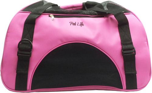 Show full view: Pet Life Altitude Force Airline Approved Zippered Fashion Dog Carrier, Pink, Medium slide 5 of 6