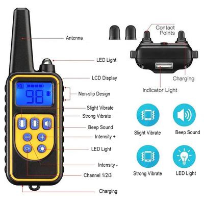 Show full view: Pet Life Barkshield Waterproof Dog Training Collar, Orange/Black slide 3 of 8