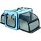 Show in main carousel: Pet Life Capacious Dual-Expandable Soft-Sided Collapsible Travel Dog Crate, Blue, 22.8 inch slide 5 of 7